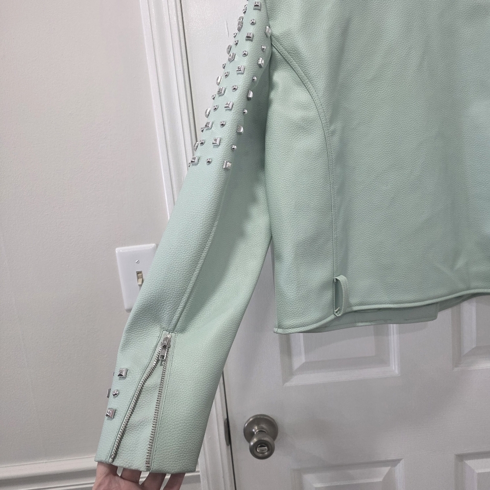 Azalea Wang Plus Minty Girl Faux Leather Jacket Size 1X - Picture 14 of 17